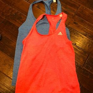 2 marching adidas workout tanks.